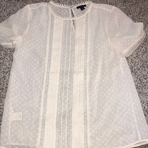 Ann Taylor cream sheer top